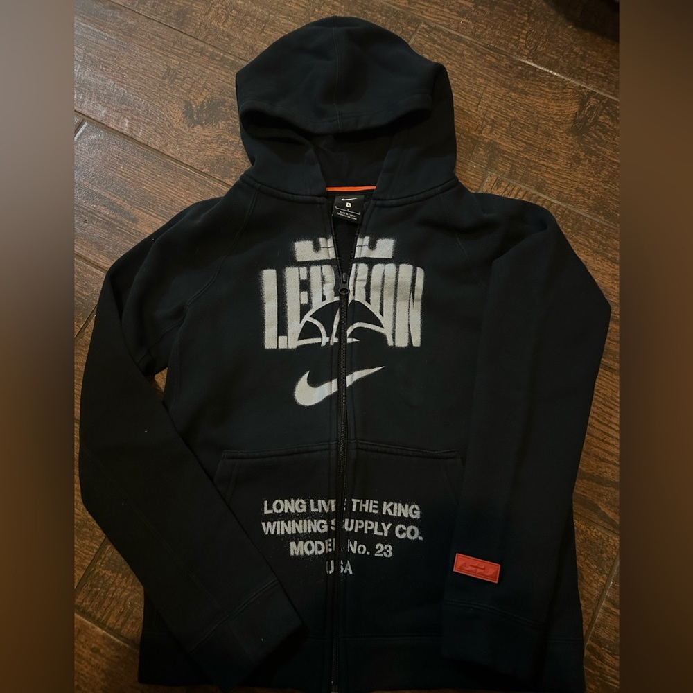 Youth Nike Kids Large Black LeBron Zip-Up Jacket